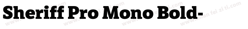 Sheriff Pro Mono Bold字体转换